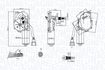 Magneti Marelli Wischermotor [Hersteller-Nr. 064074700010] für Seat, VW von MAGNETI MARELLI