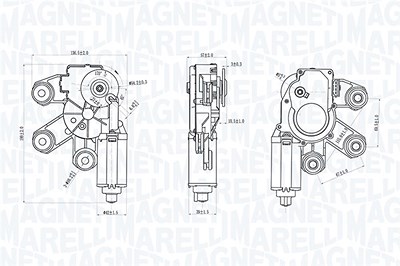 Magneti Marelli Wischermotor [Hersteller-Nr. 064074900010] für Porsche, VW von MAGNETI MARELLI