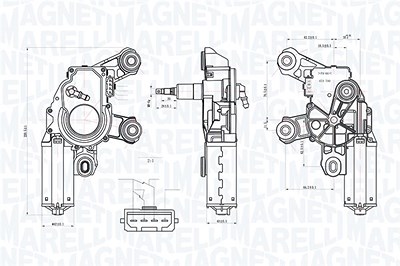 Magneti Marelli Wischermotor [Hersteller-Nr. 064075000010] für Ford, Seat, VW von MAGNETI MARELLI