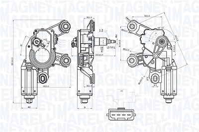 Magneti Marelli Wischermotor [Hersteller-Nr. 064075300010] für Audi von MAGNETI MARELLI