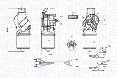 Magneti Marelli Wischermotor [Hersteller-Nr. 064300400010] für Renault von MAGNETI MARELLI