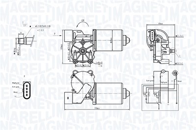 Magneti Marelli Wischermotor [Hersteller-Nr. 064370300010] für Opel von MAGNETI MARELLI