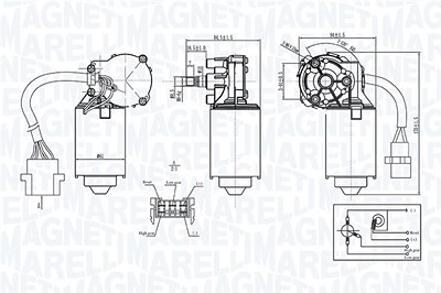 Magneti Marelli Wischermotor [Hersteller-Nr. 064370800010] für Alfa Romeo, Iveco von MAGNETI MARELLI