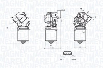Magneti Marelli Wischermotor [Hersteller-Nr. 064371700010] für Nissan von MAGNETI MARELLI
