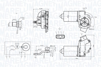 Magneti Marelli Wischermotor [Hersteller-Nr. 064371900010] für Peugeot von MAGNETI MARELLI
