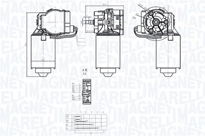 Magneti Marelli Wischermotor [Hersteller-Nr. 064373400010] für Citroën, Fiat, Peugeot von MAGNETI MARELLI