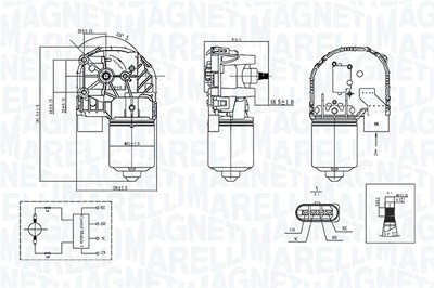 Magneti Marelli Wischermotor [Hersteller-Nr. 064376300010] für Audi von MAGNETI MARELLI
