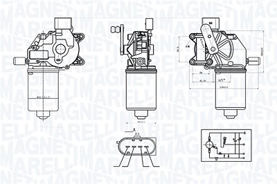 Magneti Marelli Wischermotor [Hersteller-Nr. 064376700010] für Smart von MAGNETI MARELLI