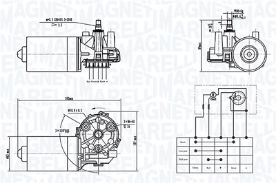 Magneti Marelli Wischermotor [Hersteller-Nr. 064376800010] für Ford von MAGNETI MARELLI