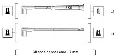 Magneti Marelli Zündleitungssatz [Hersteller-Nr. 941045230511] für Alfa Romeo von MAGNETI MARELLI