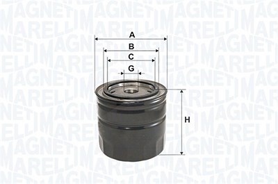 Magneti Marelli Ölfilter [Hersteller-Nr. 152071758853] für Hyundai, Kia, Mazda, Mitsubishi, Proton von MAGNETI MARELLI