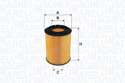Magneti Marelli Ölfilter [Hersteller-Nr. 152071760877] für Chrysler, Hyundai, Jeep, Kia von MAGNETI MARELLI