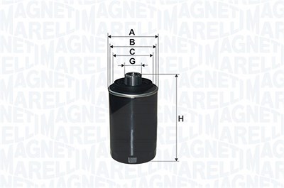 Magneti Marelli Ölfilter [Hersteller-Nr. 153071762447] für Audi, Seat, Skoda, VW von MAGNETI MARELLI