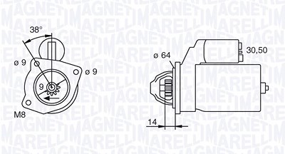 Magneti Marelli Starter [Hersteller-Nr. 063114014010] für Fiat von MAGNETI MARELLI