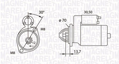 Magneti Marelli Starter [Hersteller-Nr. 063191007010] für Smart von MAGNETI MARELLI