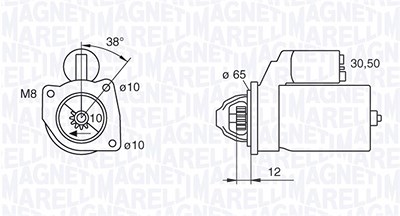 Magneti Marelli Starter [Hersteller-Nr. 063280060010] für Abarth, Alfa Romeo, Fiat, Lancia von MAGNETI MARELLI