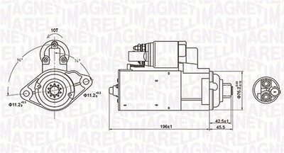 Magneti Marelli Starter [Hersteller-Nr. 063721286010] für Audi, Seat, Skoda von MAGNETI MARELLI