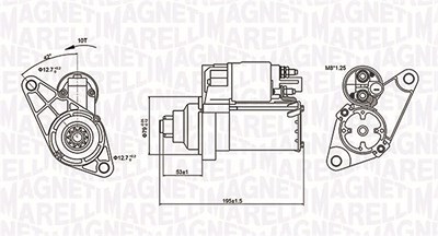 Magneti Marelli Starter [Hersteller-Nr. 063721330010] für Audi, Seat, Skoda, VW von MAGNETI MARELLI