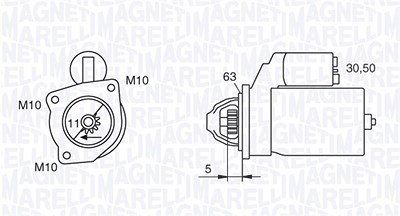 Magneti Marelli Starter [Hersteller-Nr. 063721377010] für Ford, Volvo von MAGNETI MARELLI