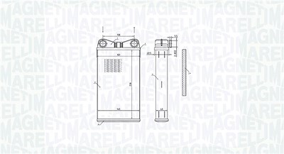 Magneti Marelli Wärmetauscher, Innenraumheizung [Hersteller-Nr. 350218472000] für Audi, Seat von MAGNETI MARELLI