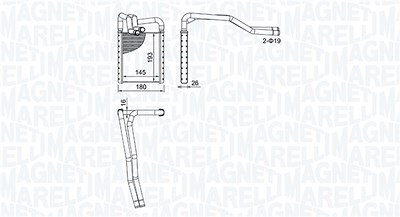 Magneti Marelli Wärmetauscher, Innenraumheizung [Hersteller-Nr. 350218508000] für Hyundai von MAGNETI MARELLI