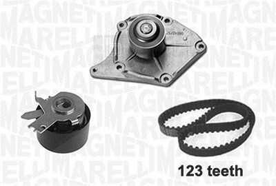 Magneti Marelli Wasserpumpe + Zahnriemensatz [Hersteller-Nr. 341404170001] für Nissan, Renault von MAGNETI MARELLI
