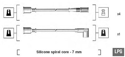 Magneti Marelli Zündleitungssatz [Hersteller-Nr. 941095570597] für Fiat von MAGNETI MARELLI