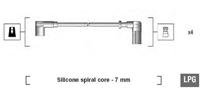 Magneti Marelli Zündleitungssatz [Hersteller-Nr. 941095680607] für Fiat von MAGNETI MARELLI