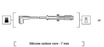 Magneti Marelli Zündleitungssatz [Hersteller-Nr. 941135130701] für Citroën, Peugeot von MAGNETI MARELLI