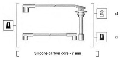 Magneti Marelli Zündleitungssatz [Hersteller-Nr. 941295010851] für Nissan von MAGNETI MARELLI