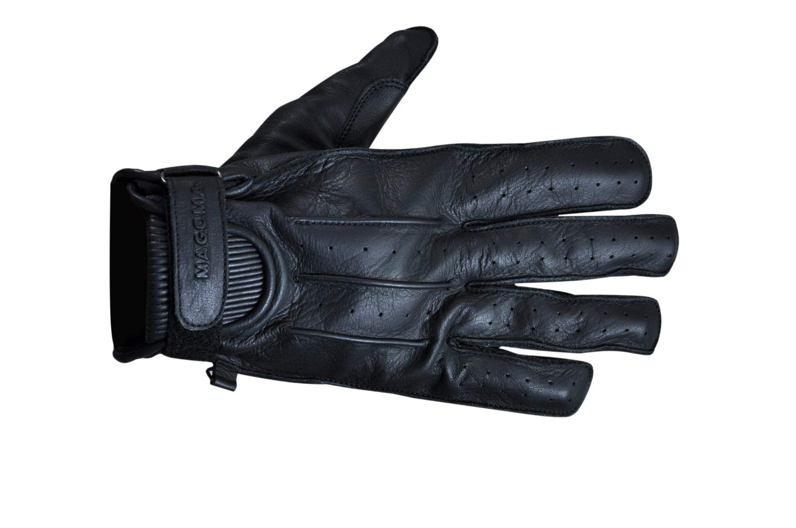 MAGOMA Midtown A ++ Leder Motorradhandschuhe mit Schutz, Schwarz, XL von MAGOMA