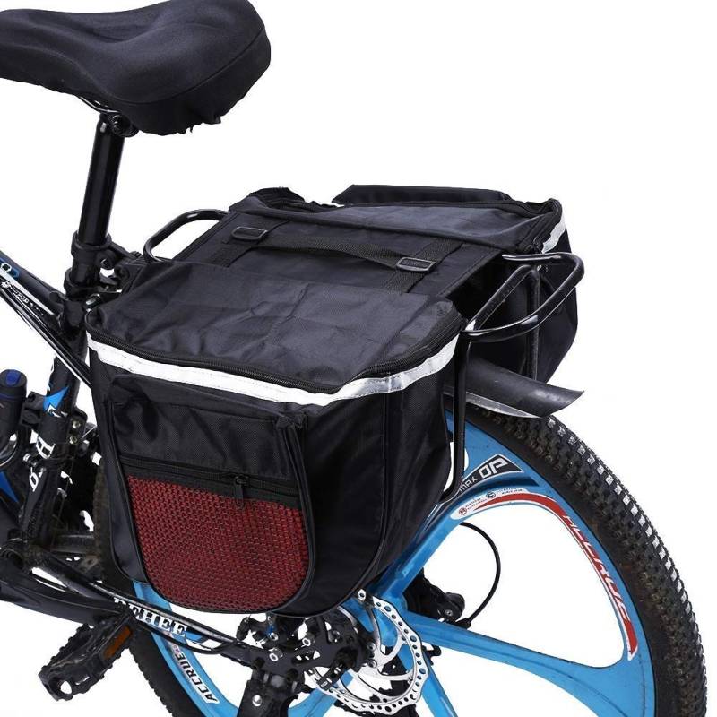 MAGT Fahrrad Gepäckträgertasche, wasserdichte Fahrradtasche Fahrrad Satteltasche Fahrrad Hinterradtasche Doppeltasche Fahrrad-Rücksitz-Gepäcktasche für MTB Rennrad 25L von MAGT