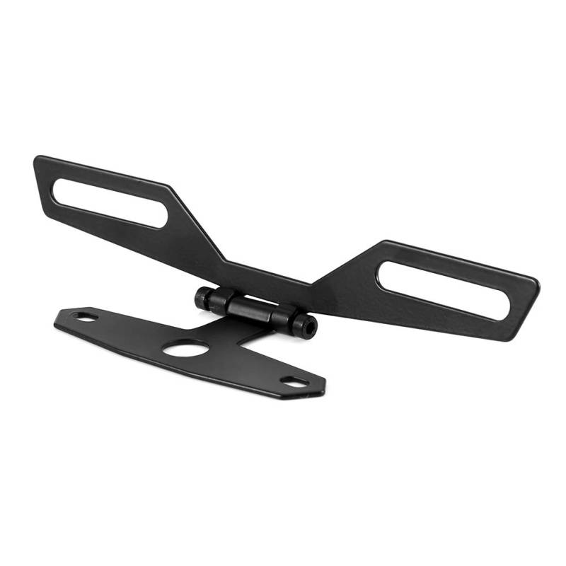 MAGT Kennzeichenhalter Motorrad, Klappbare Kennzeichenhalterung Nummernschildhalter Aluminiumlegierung Kennzeichen Rücklicht Halter für Motorrad ATV von MAGT