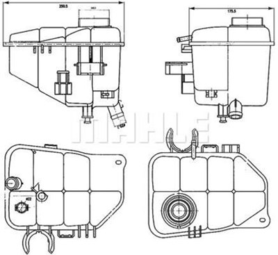Mahle Ausgleichsbehälter, Kühlmittel [Hersteller-Nr. CRT126000S] für Mercedes-Benz von MAHLE