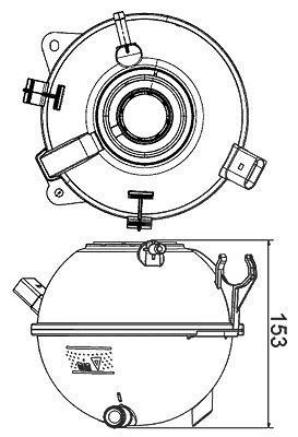 Mahle Ausgleichsbehälter, Kühlmittel [Hersteller-Nr. CRT19000S] für Audi, Seat, Skoda, VW von MAHLE