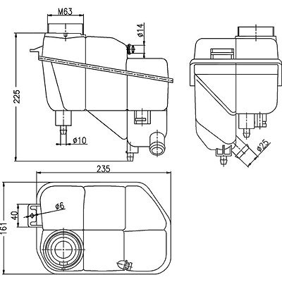 Mahle Ausgleichsbehälter, Kühlmittel [Hersteller-Nr. CRT202000S] für Mercedes-Benz von MAHLE