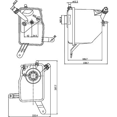 Mahle Ausgleichsbehälter, Kühlmittel [Hersteller-Nr. CRT205000S] für BMW von MAHLE