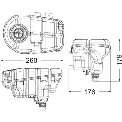 Mahle Ausgleichsbehälter, Kühlmittel [Hersteller-Nr. CRT60000S] für Audi von MAHLE