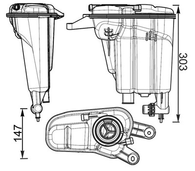 Mahle Ausgleichsbehälter, Kühlmittel [Hersteller-Nr. CRT95000S] für Audi von MAHLE