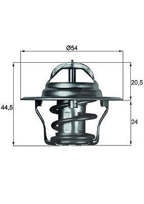 Mahle Thermostat, Kühlmittel [Hersteller-Nr. TX483D] für Alfa Romeo, Aston Martin, Austin, Fiat, Ford, Isuzu, Lancia, Land Rover, Mg, Morgan, Morris, von MAHLE