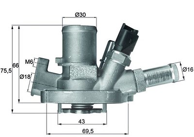 Mahle Thermostat, Kühlmittel [Hersteller-Nr. TI15180] für Abarth, Alfa Romeo, Chrysler, Fiat, Jeep, Lancia von MAHLE