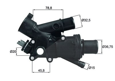 Mahle Thermostat, Kühlmittel [Hersteller-Nr. TH4383] für Citroën, Ds, Fiat, Ford, Peugeot, Toyota, Volvo von MAHLE