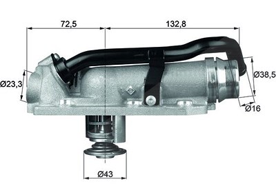 Mahle Thermostat, Kühlmittel [Hersteller-Nr. TM8105] für VW von MAHLE