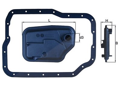 Mahle Hydraulikfilter, Automatikgetriebe [Hersteller-Nr. HX149D] für Ford, Mazda von MAHLE