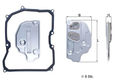 Mahle Hydraulikfilter, Automatikgetriebe [Hersteller-Nr. HX150KIT] für Audi, Seat, Skoda, VW von MAHLE