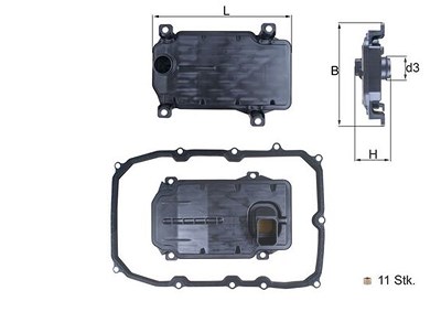 Mahle Hydraulikfilter, Automatikgetriebe [Hersteller-Nr. HX187KIT] für Audi, Porsche, VW von MAHLE