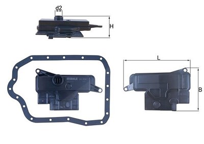 Mahle Hydraulikfilter, Automatikgetriebe [Hersteller-Nr. HX234D] für Lexus, Toyota von MAHLE
