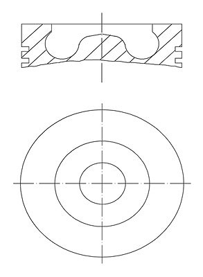 Mahle Kolben [Hersteller-Nr. 0158000] für Ford, Land Rover von MAHLE
