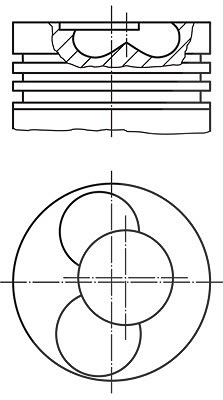 Mahle Kolben [Hersteller-Nr. 0282000] für VW von MAHLE