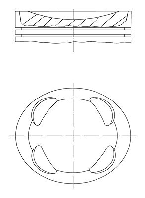 Mahle Kolben [Hersteller-Nr. 081PI00104000] für Citroën, Mini, Peugeot von MAHLE